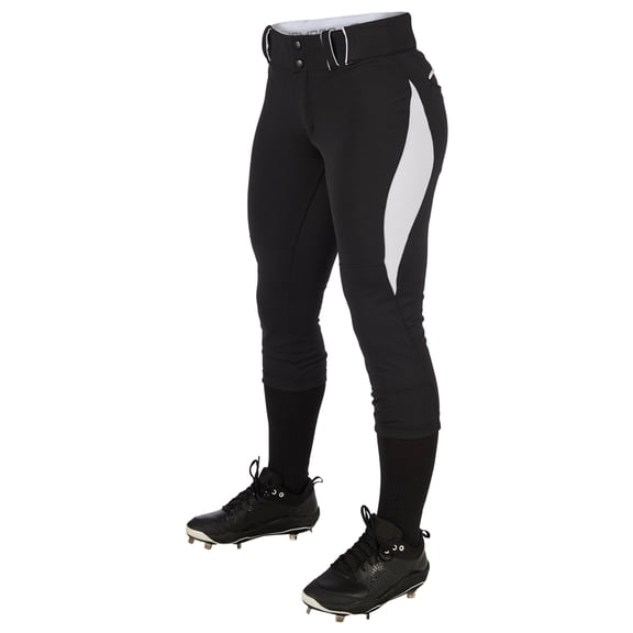 Surge 2 color Softball Pant - BLACK,WHITE - 2XL