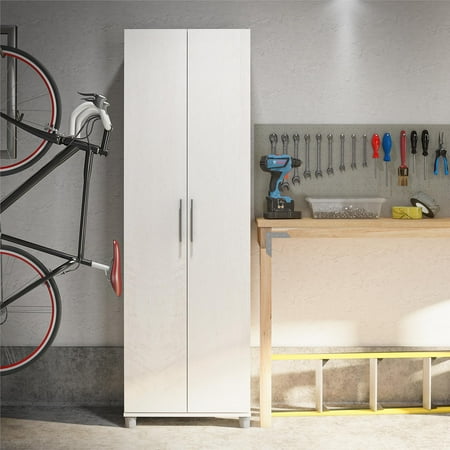 

YUFENGYUFENG Evolution Westford Garage Storage 24 Utility Cabinet Ivory Oak