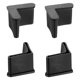 thumbnail image 1 of Uxcell 4Pack 1.18" x 1.18" Protector de tapa de pierna de plástico en forma de L, negro, 1 of 6