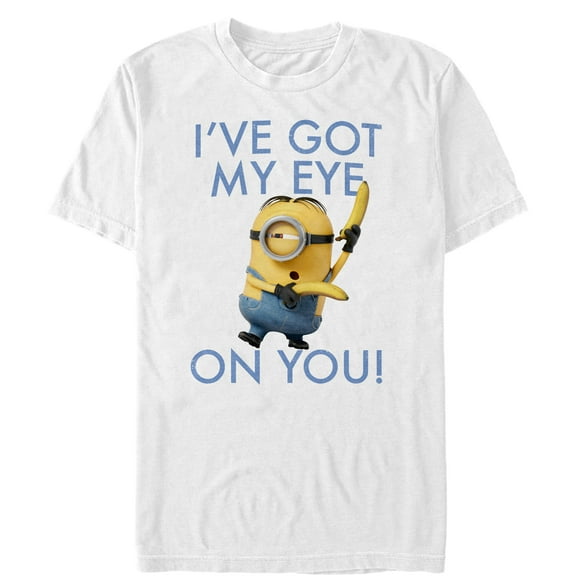 Men's Despicable Me Minion Eye on You  Graphic Tee White 3X Large