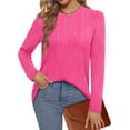 thumbnail image 2 of Fantaslook Long Sleeve Shirts for Women Crew Neck Casual Tunic Tops Lightweight Pullover, 2 of 8