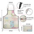 thumbnail image 3 of Pioneer Flower Floral Print Pattern Apron-Garden Aprons for Women with Pockets-Cotton Linen Waterproof Kitchen Cooking Gardening Aprons Adjustable for Kitchen,Cooking,BBQ and Salon 33x27 Inch, 3 of 7