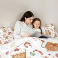 thumbnail image 4 of Castle Fairy Kids Gingerbread Man House 7-Piece Bedding Comforter Set,Merry Christmas King Bedding Sets,Festival Xmas Ultra Soft Bed Sheets,Super Cozy Room Decor, 4 of 8