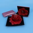 thumbnail image 4 of Romantic Red Rose Flower Ring Box Gift for Her Foldable Heart Jewelry Case Holder for Proposal Engagement Wedding Valentine's Day-Red, 4 of 10