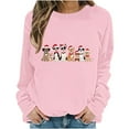 thumbnail image 6 of Elvqul Sweatshirts for Women Tops Casual Crewneck Christmas Long Sleeve Vacation Ladies Sweatshirts Graphic, 6 of 6