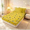 thumbnail image 2 of Erosebridal Cute Bee Zipper Twin Comforter Sets with Fitted Sheet and 2 Pillowcases,Nature Wildlife Themed Zipper Bedding Set,Yellow Black,Light Gray Reversible,4pcs, 2 of 8