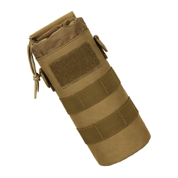 Eigraketly Bolsa para transportar hervidor de agua, soporte con cordón, bolsa plegable para botella de agua, resistente, para acampar, Escalada Marrón