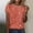 Orange, variant on Women's Short Sleeve Tees Tops Bright Print Casual Crew-neck Summer Shirt Blouses Basic Comfy T Shirts
