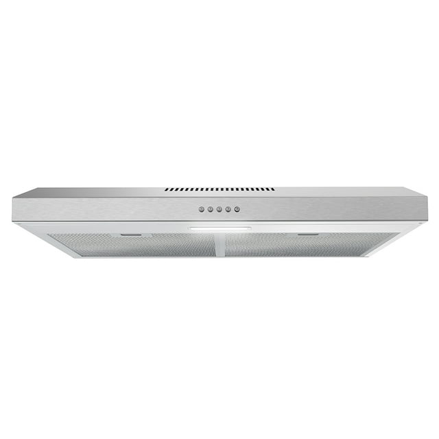 Streamline 30 in. Carmine Ducted Undermount Range Hood in Brushed Stainless Steel with Mesh Filters, Push Button Control, LED Light