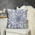 thumbnail image 2 of YINGXI Geometric Throw Pillow Cushion Case, Home Phrase Minimal Zigzag Squama Flower Petals Chevron Tribal, Modern Accent Double-Sided Digital Printing,Lavender and White 24x24in, 2 of 5