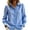 Blue, variant on Long Sleeve Collared Small Gingham Shirts for Women Button Up Puff Bishop Sleeve Curved Hem Retro Tops Casual Everyday Wear Blouses for Fall Spring XXL