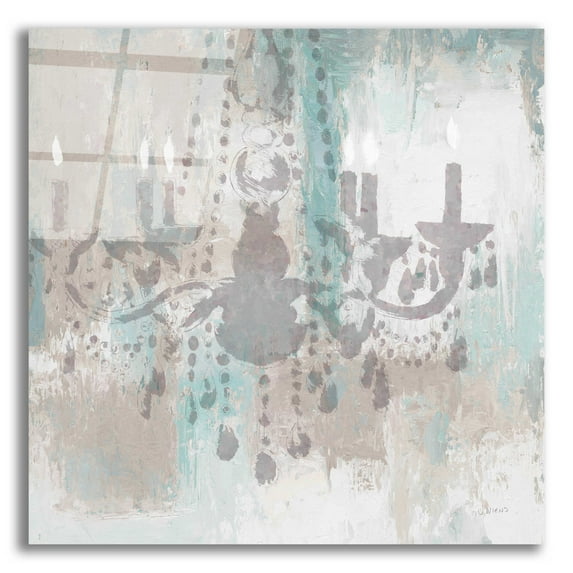 Epic Art 'Candelabra Teal I' by James Wiens, Acrylic Glass Wall Art, 12"x12"