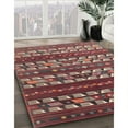 thumbnail image 3 of Ahgly Company Machine Washable Indoor Round Contemporary Dark Almond Brown Area Rugs, 8' Round, 3 of 7