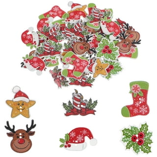 303 Pieces Christmas Craft Buttons Wood Red Button Assorted Small Buttons  Xmas Buffalo Plaid Sewing Buttons Mixed Color Wooden Buttons and Craft