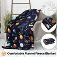 thumbnail image 6 of Alphabet Outer Space Astronaut Blanket for Kids Toddler ABC Planet Throw Blankets Spaceship Rocket Solar System Blanket Gifts for Boys Soft Flannel Fleece Galaxy Blanket for School Nap Sofa(30"x40"), 6 of 8