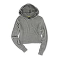thumbnail image 1 of Aeropostale - Camiseta de pijama con capucha para mujer, color gris, talla mediana, 1 of 2