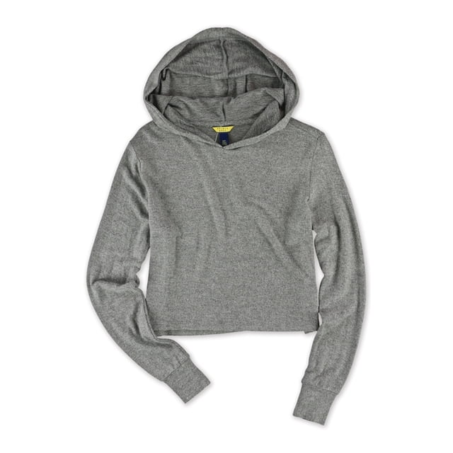 Aeropostale - Camiseta de pijama con capucha para mujer, color gris, talla mediana