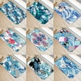 thumbnail image 2 of Blue Leaves Kitchen Mat Home Entrance Doormat Bedroom Living Room Flowers Rug Hallway Bathroom Balcony Floor Anti-Slip Carpet, 2 of 5