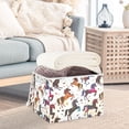 thumbnail image 3 of Yayeee Collapsible Cube Storage Bin with Lid Fabric Closet Decorative Basket with Handles, Rainbow Stars Pattern, 3 of 7