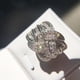 thumbnail image 1 of Anillo de circonitas Super Flash con incrustaciones, temperamento noble y elegante, preservación del color Seiko, anillo europeo y americano, 1 of 5