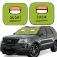 thumbnail image 1 of Disketp Fresh Sushi Pattern 2 Piece Windshield Sunshades,Folding Windshield Sun Shade for Car SUV Trucks Sedan,Blocks UV Rays Sun Visor Protector-Large, 1 of 6