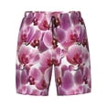 thumbnail image 4 of Lsque Mens Swim Trunks Orchids Flowers Pattern - Bathing Suit Compression Liner - Beach Swim Shorts Swimwear - (S-3XL) - Stretch Quick Dry -Small, 4 of 9