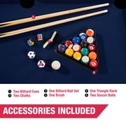 MD Sports 2-in-1 Combo Billiard and Foosball Game Table, (48 x 23)