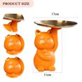 thumbnail image 2 of Bandeja De Almacenamiento De La Estatua Del Gato De La Suerte Estatua de gato de la suerte de resina, bandeja de almacenamiento, adornos, figuritas de gato, decoración del hogar (naranja) Ndcxsfigh Libre de BPA, 2 of 6