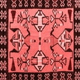 thumbnail image 1 of Ahgly Company Indoor Square Abstract Red Modern Area Rugs, 8' Square, 1 of 4