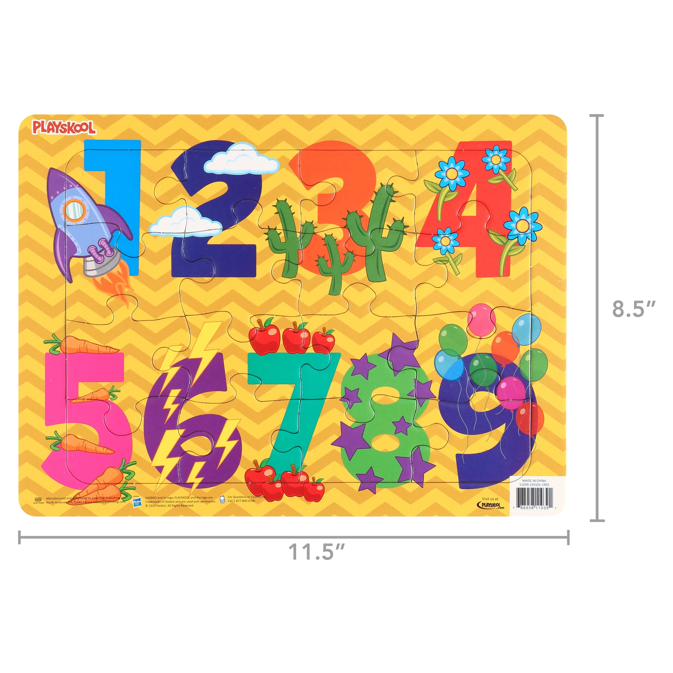 Playskool 16 Piece Number and Alphabet Puzzles with Frame, 2-Pack