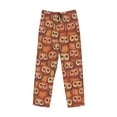 thumbnail image 2 of Vsdgher Brown Owl Print Mens Pajama Pants Sleep & Lounge Pants, PJ Bottoms With elastic waistb and Pockets, 2 of 5