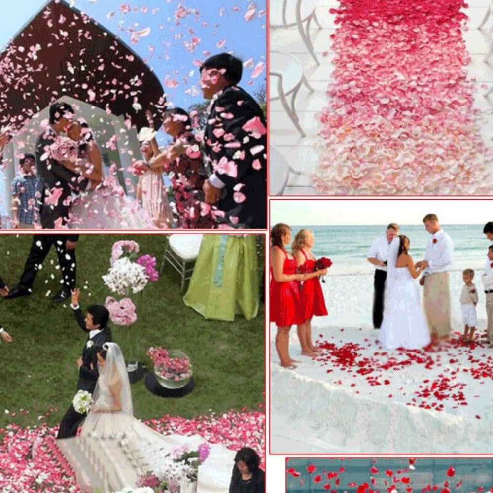 100pcs Silk Rose PetalsWedding Celebration Decoration Flower Confetti Pro. 