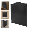 thumbnail image 4 of Black Solid Wood Interior Swinging Door 36" W x 42" H, Self-Closing Double-Action Saloon Doors with Hinges Hardware Entrance Partition for Cafe Stairs Hallway Kitchen Bar, 4 of 20