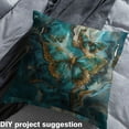thumbnail image 3 of Erosebridal Marble Texture Fabric By The Yard,Marble Butterflies Upholstery Fabric,Abstract Art Indoor Outdoor Fabric,Teal Tie Dye Decorative Fabric,Teal Gold,1 Yard, 3 of 5