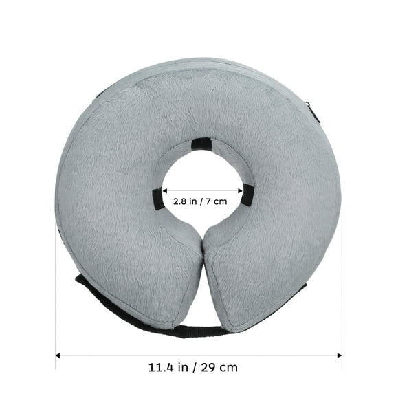 POPETPOP Inflatable Dog Collar Neck Collar For Dog Pet Surgery Accessory Grey Pvc