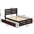 thumbnail image 7 of AFI Oxford Full Wood Platform Bed with Headboard, Footboard & Twin Trundle, Espresso, 7 of 7
