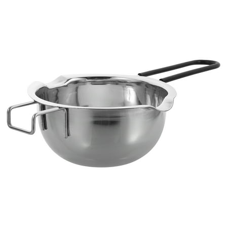 WORGEOUS 3pcs Universal 304 Stainless Steel Chocolate Melting Pot Double Boiler Milk Bowl Butter Candy Warmer Pastry Baking Tool with Red Handle (No Lid)