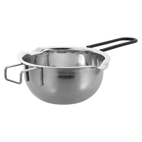 WORGEOUS 3pcs Universal 304 Stainless Steel Chocolate Melting Pot Double Boiler Milk Bowl Butter Candy Warmer Pastry Baking Tool with Red Handle (No Lid)