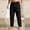 Black, variant on Work Cargo Pants for Men Straight Leg Button Rolled Hem Comfortable Bottoms Outdoor Office Casual Summer Trousers with Multi Pockets