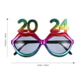 thumbnail image 2 of OULII Multi Color New Year Glasses Lightweight Plastic Party Eyeglasses Props for Festive Decor, 2 of 6