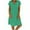 Green-a, variant on fartey Loose Dress for Women Summer Cotton Linen Short Sleeve V-Neck T-shirt Dresses Plain Fashion Casual Midi Dress