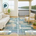 thumbnail image 4 of Addison Rugs Chantille Indoor/Outdoor Transitional Geometric Teal Machine Washable Round Rug, 8' x 8', 4 of 8