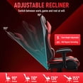 thumbnail image 6 of JONPONY Big and Tall 500LBS Gaming Chair, Ergonomic Design with 2D Armrests,PU Leather with Footrest and Lumbar Support, High Back Office Chair Support 8 Hours Long Sitting, Computer Chair,Red, 6 of 8
