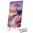 thumbnail image 1 of Kits de pintura al óleo de árbol en acantilado por números, cuadro de lienzo, arte de pared, Color artesanal DIY Likrtyny decoración de arte, 1 of 9
