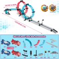 thumbnail image 3 of Ensembles de Circuits de Course avec 4 Voitures à Rétrofriction, Boucles à 360°, Cross Overpass & Courbes, Jeu de Course à Grande Vitesse pour Garçons Cadeau d'Anniversaire Enfants 6-12 Ans, 3 of 6