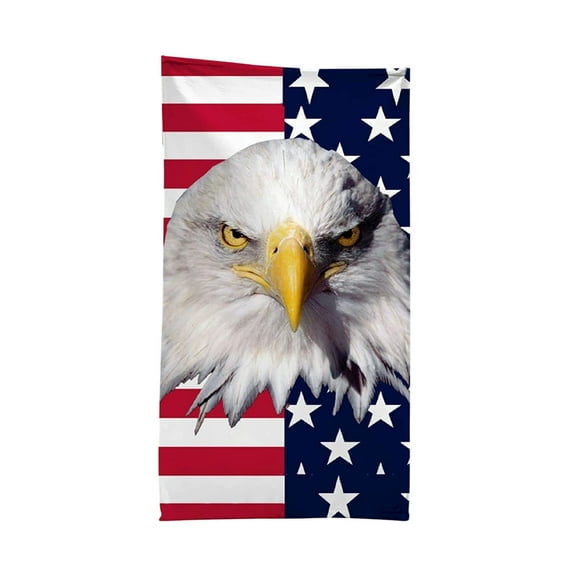Adult Oversized Beach Towel American Flag Sandproof Microfiber Woman Beach Towels Quick Dry Lightweight Travel Towels for Spring Break, Vacation, Beach, Pool, or Sunbathing 24x47in