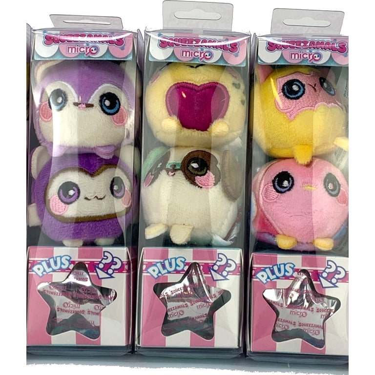 Knick Knack Toy Shack Micro Squeezamals Series 3, 3-Pack Plush