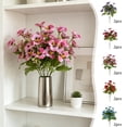 thumbnail image 7 of 2 Pcs Artificial Pansy Bouquet,11.8 Inch Faux Green Plants for Wedding Garden Living Room Landscaping Floral Decoration,Hot Pink, 7 of 7