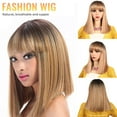 thumbnail image 2 of Dreparja Clearance Wig Women's Short Shoulder-length Straight Hair female Bob Wig, 2 of 9