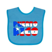 Inktastic Puerto Rico Flag in Text Boys or Girls Baby Bib